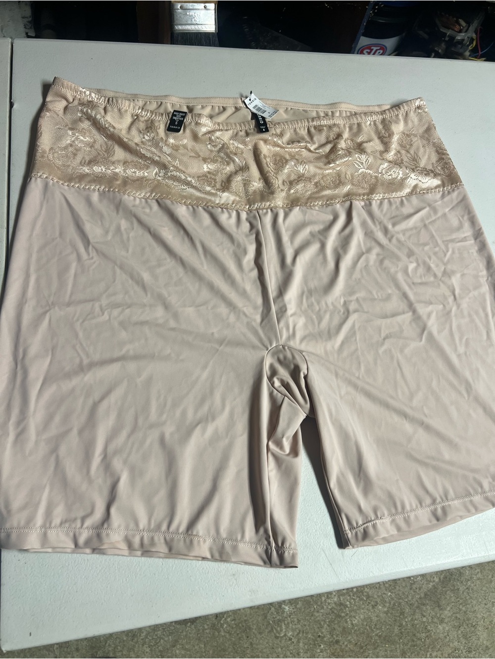 torrid Nude Lace-Waist Bike Shorts